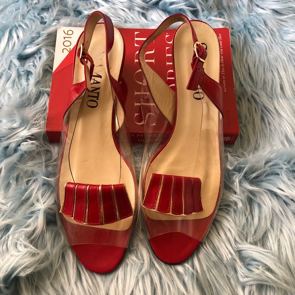 Vintage red and clear shoes